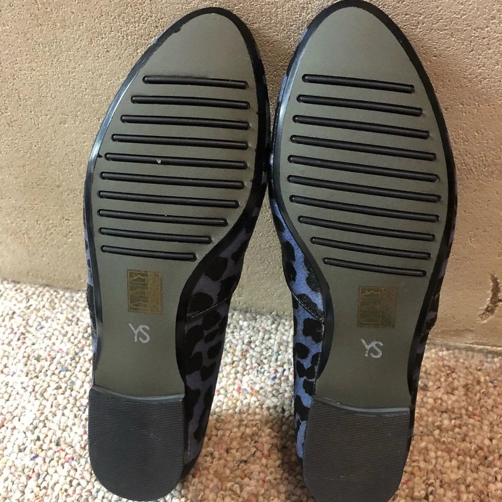 🆕 Yosi Samra Blue Velvet Jaguar Preslie Loafers